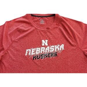 Champion Nebraska Huskers T Shirt Mens 2XL Red NCAA Football Spellout Graphic xx